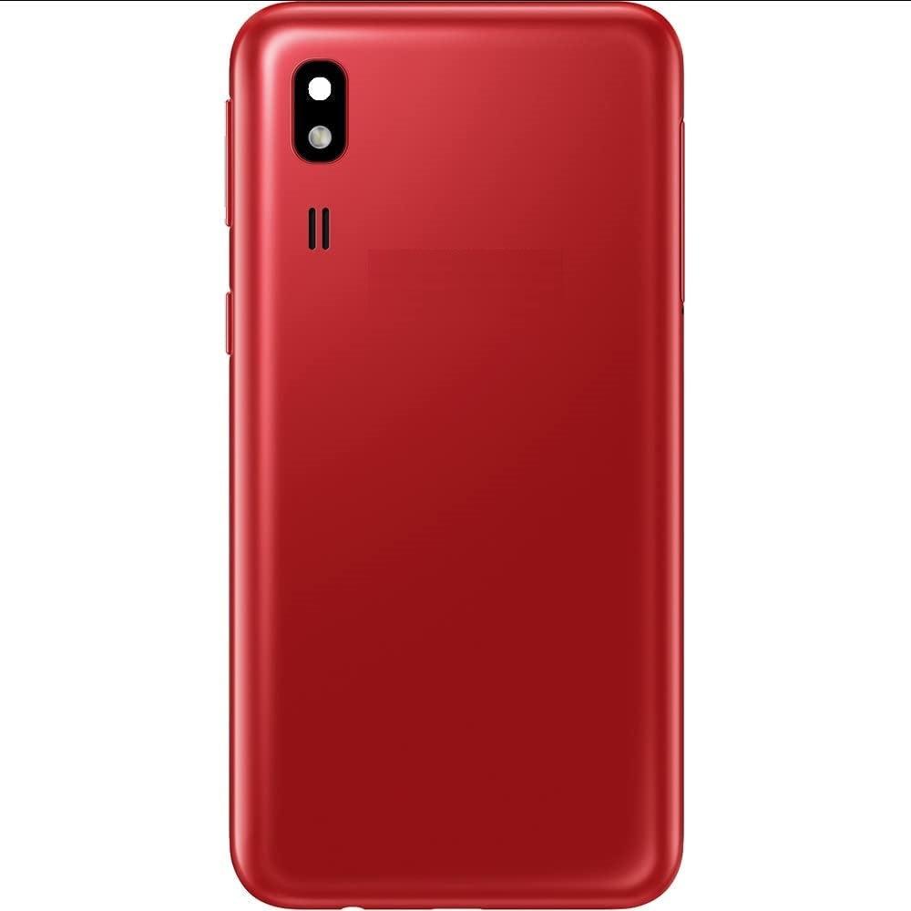 Back Glass Panel for Samsung Galaxy A2 Core Red with Camera Lens Module and Self Adhesive Tape - EGFix Back Glass Panel for Samsung Galaxy A2 Core Red with Camera Lens Module and Self Adhesive Tape - EGFix